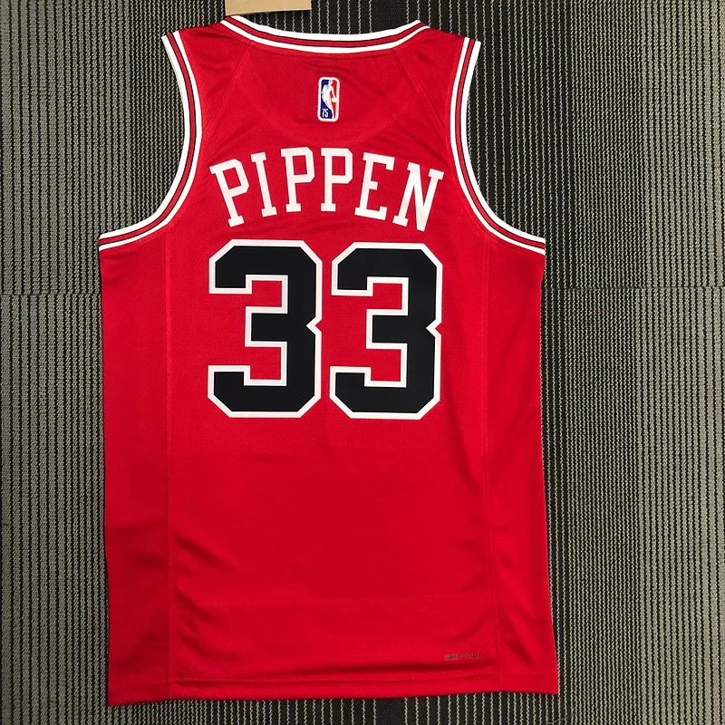 75th Anniversary NBA Chicago Bulls Basketball jersey red #33 PIPPEN