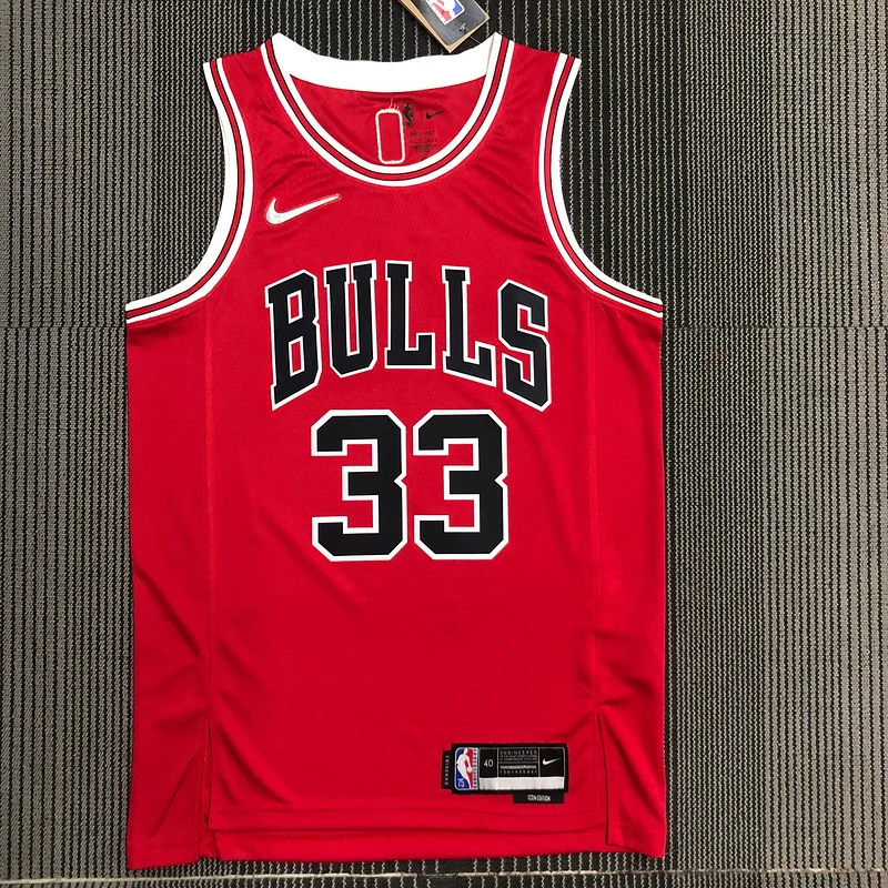 75th Anniversary NBA Chicago Bulls Basketball jersey red #33 PIPPEN