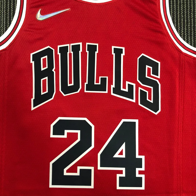 75th Anniversary NBA Chicago Bulls Basketball jersey red #24 MARKKANEN