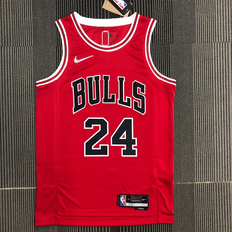 75th Anniversary NBA Chicago Bulls Basketball jersey red #24 MARKKANEN