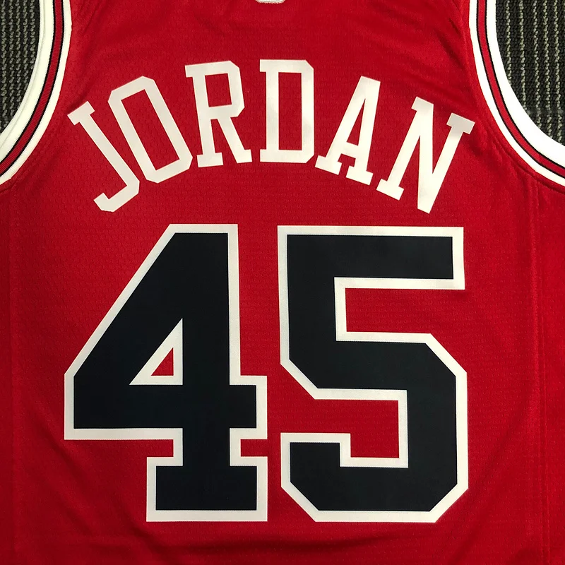 75th Anniversary NBA Chicago Bulls Basketball jersey red #45 Jordan