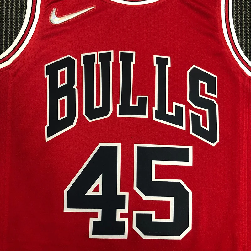 75th Anniversary NBA Chicago Bulls Basketball jersey red #45 Jordan