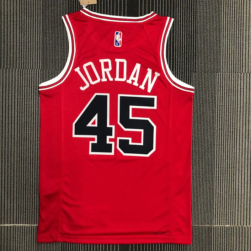 75th Anniversary NBA Chicago Bulls Basketball jersey red #45 Jordan