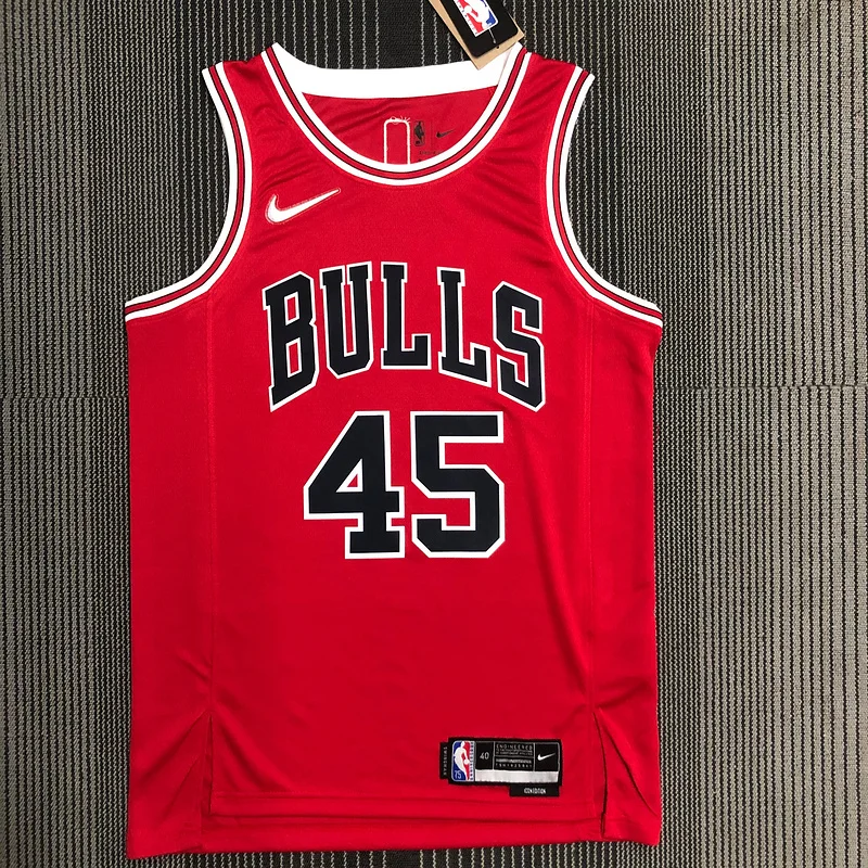 75th Anniversary NBA Chicago Bulls Basketball jersey red #45 Jordan