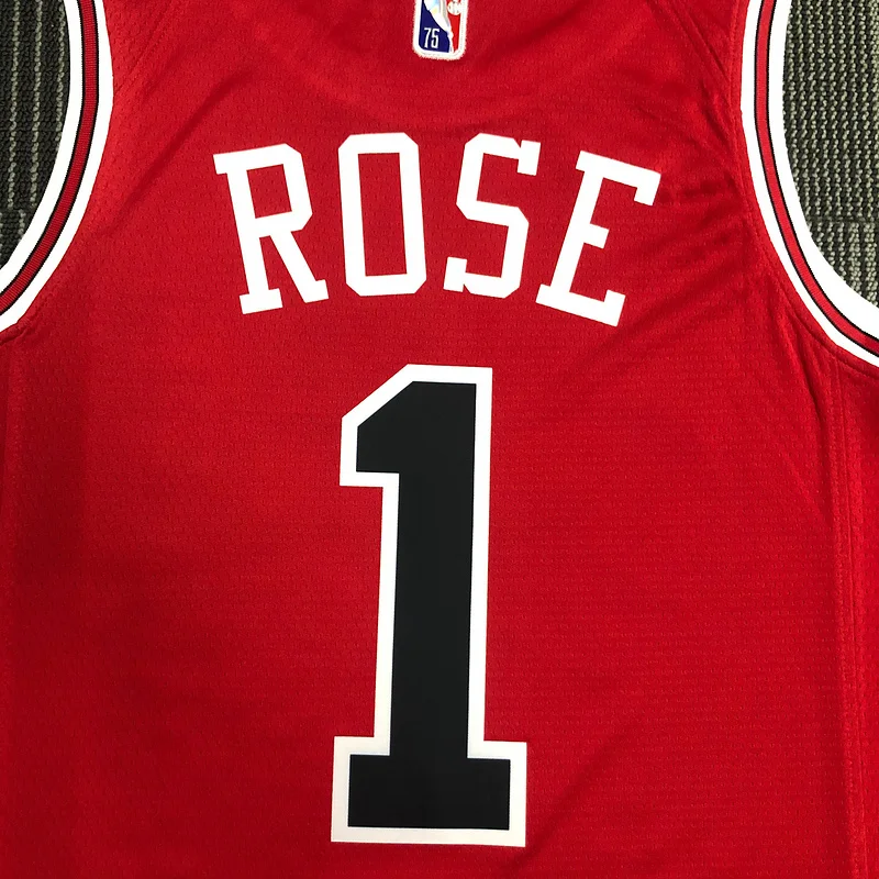 75th Anniversary NBA Chicago Bulls Basketball jersey red #1 ROSE