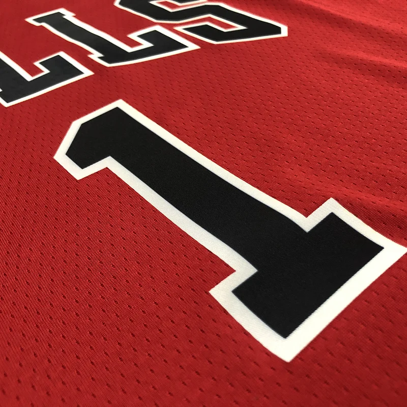 75th Anniversary NBA Chicago Bulls Basketball jersey red #1 ROSE