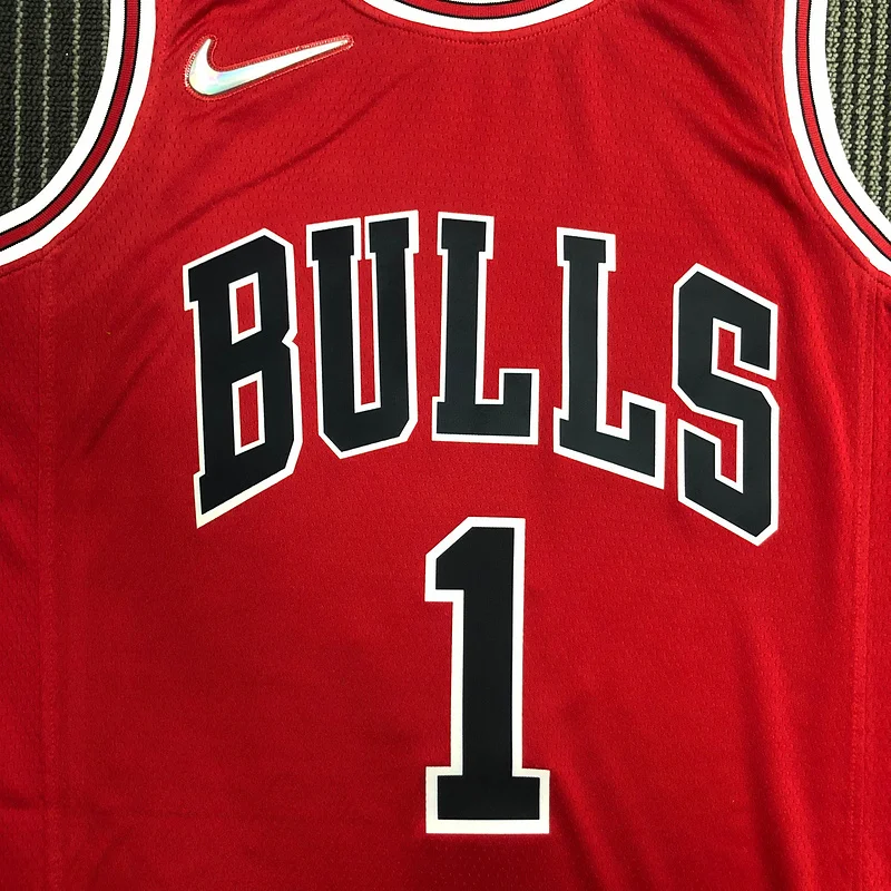 75th Anniversary NBA Chicago Bulls Basketball jersey red #1 ROSE