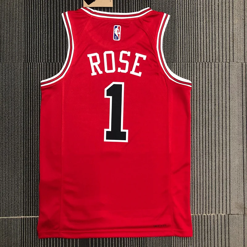 75th Anniversary NBA Chicago Bulls Basketball jersey red #1 ROSE