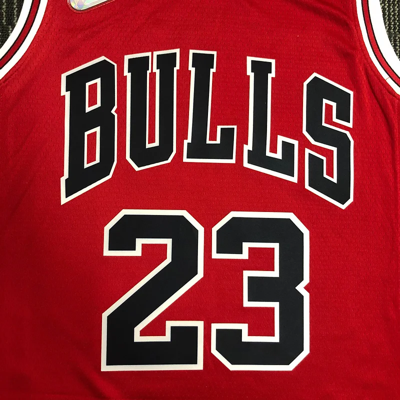 75th Anniversary NBA Chicago Bulls Basketball jersey red #23 Jordan