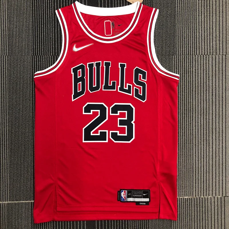 75th Anniversary NBA Chicago Bulls Basketball jersey red #23 Jordan