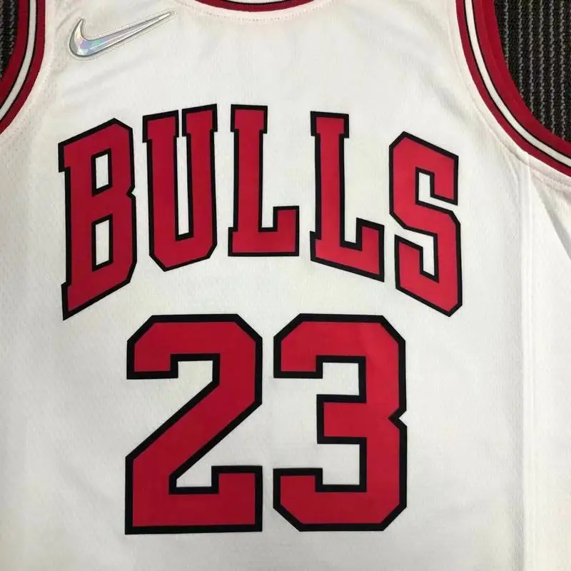 75th Anniversary NBA Chicago Bulls Basketball jersey white #23 Jordan