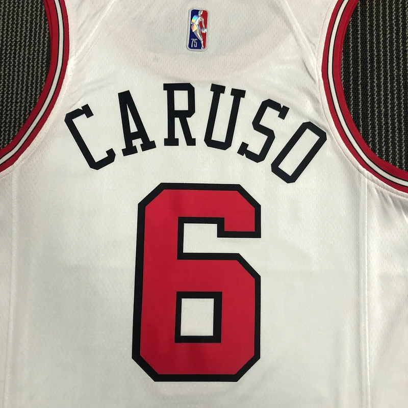 75th Anniversary NBA Chicago Bulls Basketball jersey white #6 CARUSO