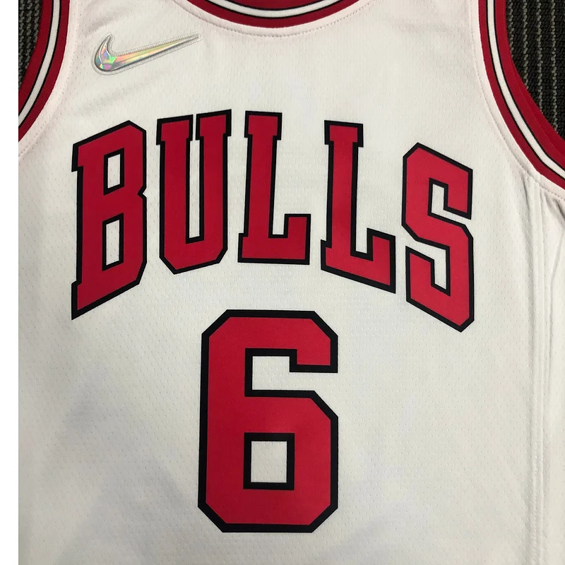 75th Anniversary NBA Chicago Bulls Basketball jersey white #6 CARUSO