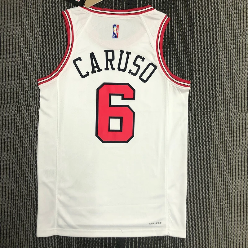 75th Anniversary NBA Chicago Bulls Basketball jersey white #6 CARUSO