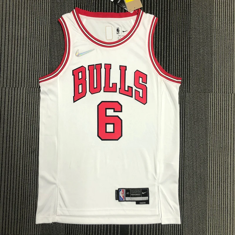 75th Anniversary NBA Chicago Bulls Basketball jersey white #6 CARUSO