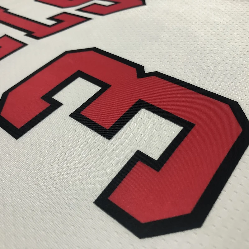 75th Anniversary NBA Chicago Bulls Basketball jersey white #3 WADE