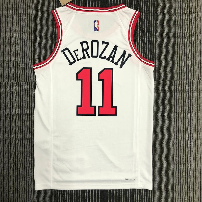 75th Anniversary NBA Chicago Bulls Basketball jersey white #11 DeROZAN