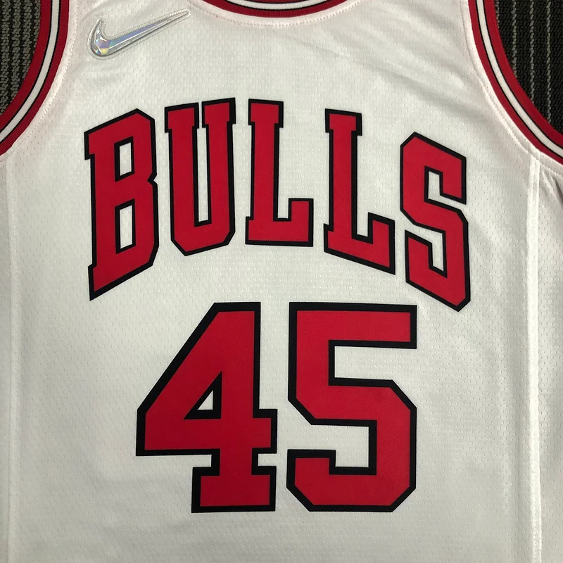 75th Anniversary NBA Chicago Bulls Basketball jersey white #45 Jordan