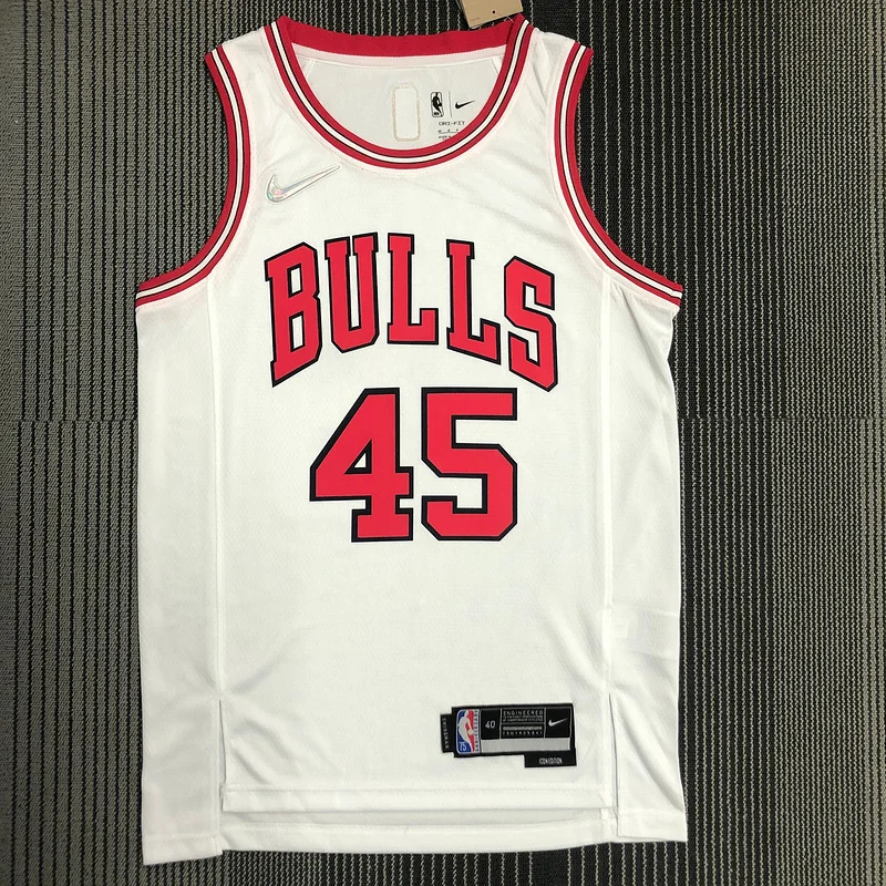 75th Anniversary NBA Chicago Bulls Basketball jersey white #45 Jordan