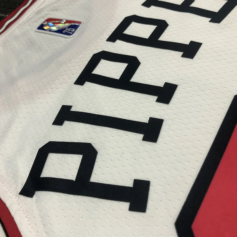 75th Anniversary NBA Chicago Bulls Basketball jersey white #33 PIPPEN