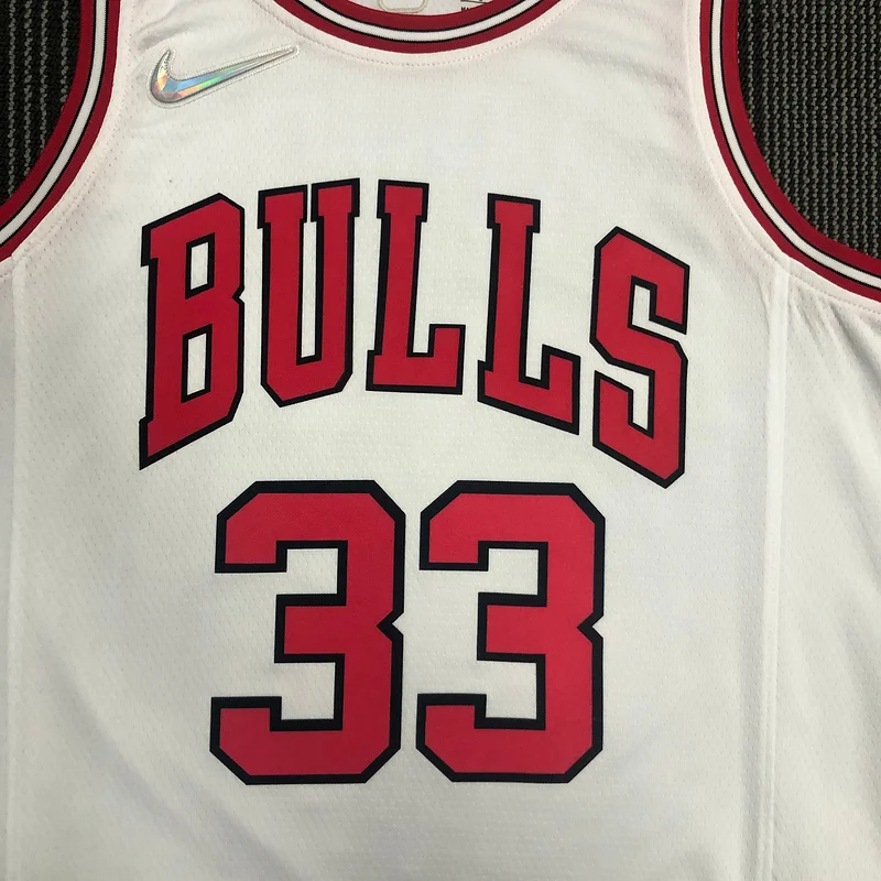 75th Anniversary NBA Chicago Bulls Basketball jersey white #33 PIPPEN