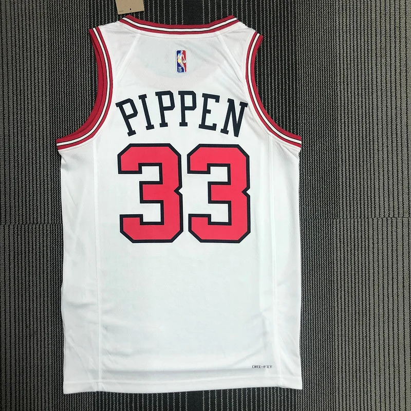 75th Anniversary NBA Chicago Bulls Basketball jersey white #33 PIPPEN