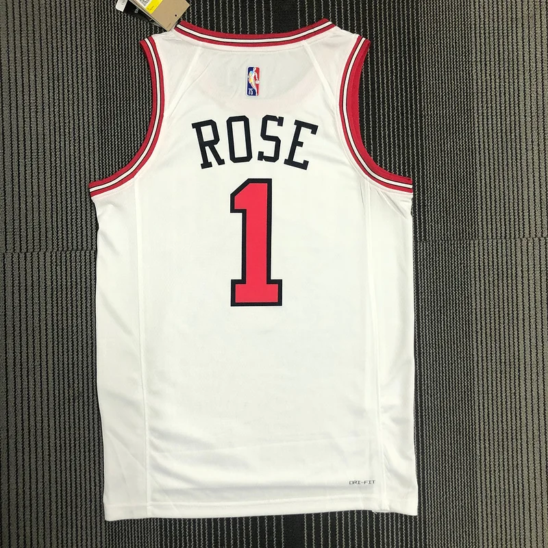 75th Anniversary NBA Chicago Bulls Basketball jersey white #1 ROSE