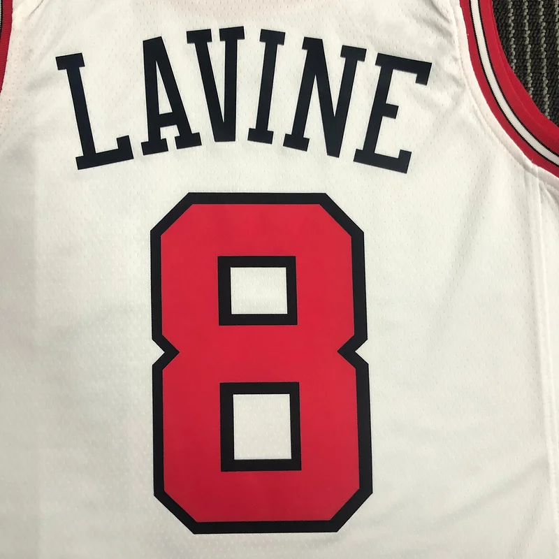 75th Anniversary NBA Chicago Bulls Basketball jersey white #8 LAVINE