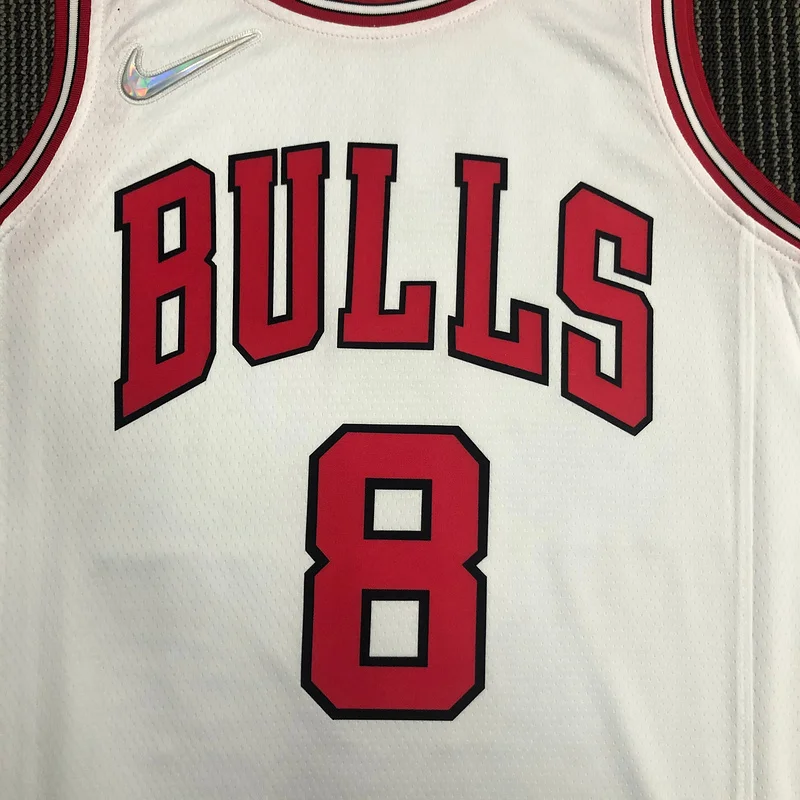 75th Anniversary NBA Chicago Bulls Basketball jersey white #8 LAVINE