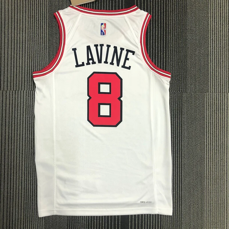 75th Anniversary NBA Chicago Bulls Basketball jersey white #8 LAVINE