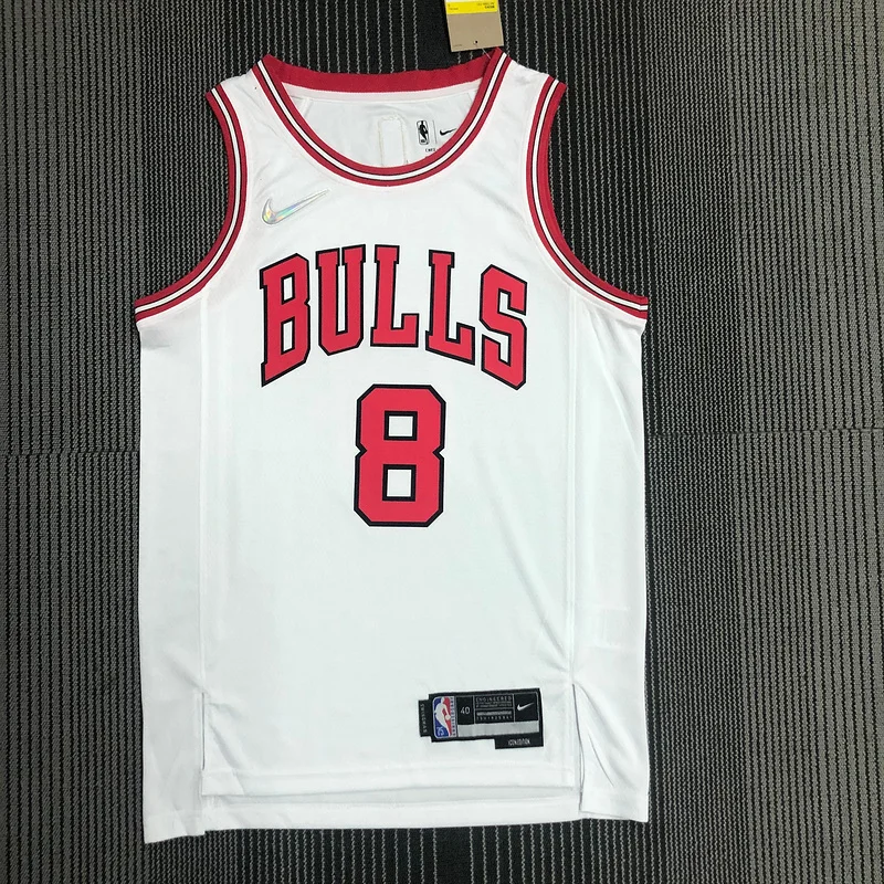 75th Anniversary NBA Chicago Bulls Basketball jersey white #8 LAVINE