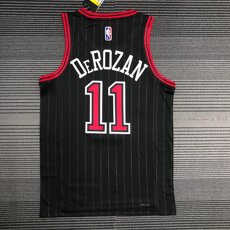 75th Anniversary NBA Chicago Bulls Basketball jersey Flyer style #11 DeROZAN