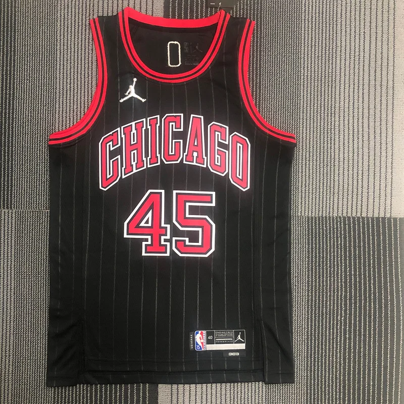 75th Anniversary NBA Chicago Bulls Basketball jersey Flyer style #45 Jordan