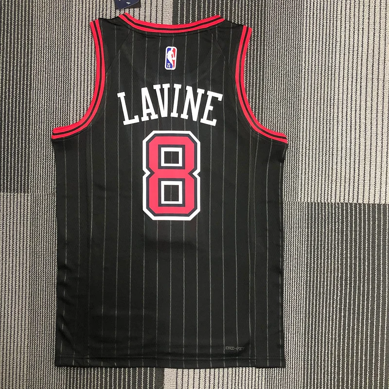 75th Anniversary NBA Chicago Bulls Basketball jersey Flyer style #8 LAVINE