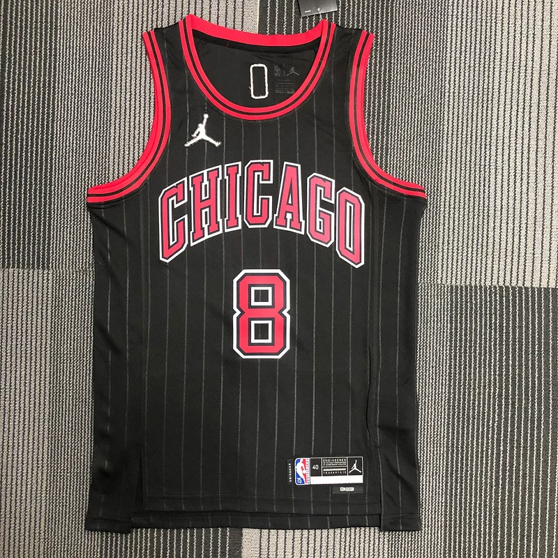 75th Anniversary NBA Chicago Bulls Basketball jersey Flyer style #8 LAVINE