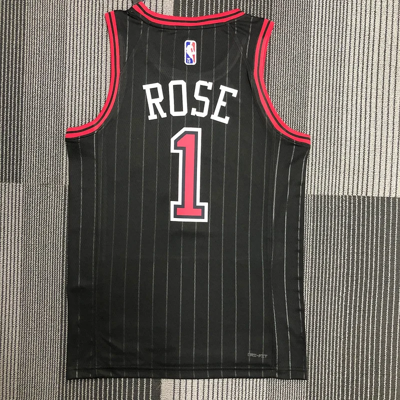 75th Anniversary NBA Chicago Bulls Basketball jersey Flyer style #1 ROSE