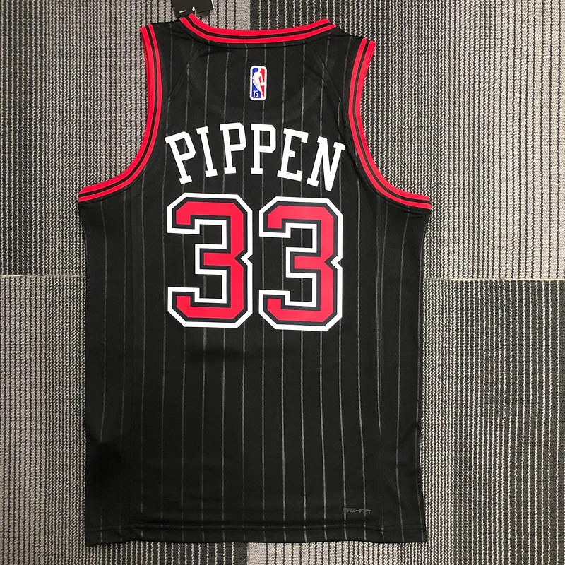 75th Anniversary NBA Chicago Bulls Basketball jersey Flyer style #33 PIPPEN