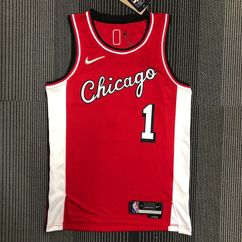 2022 Season NBA Chicago Bulls Basketball jersey City version #1 ROSE