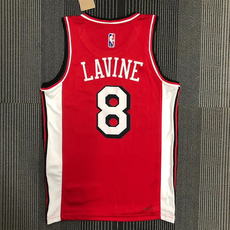 2022 Season NBA Chicago Bulls Basketball jersey City version #8 LAVINE