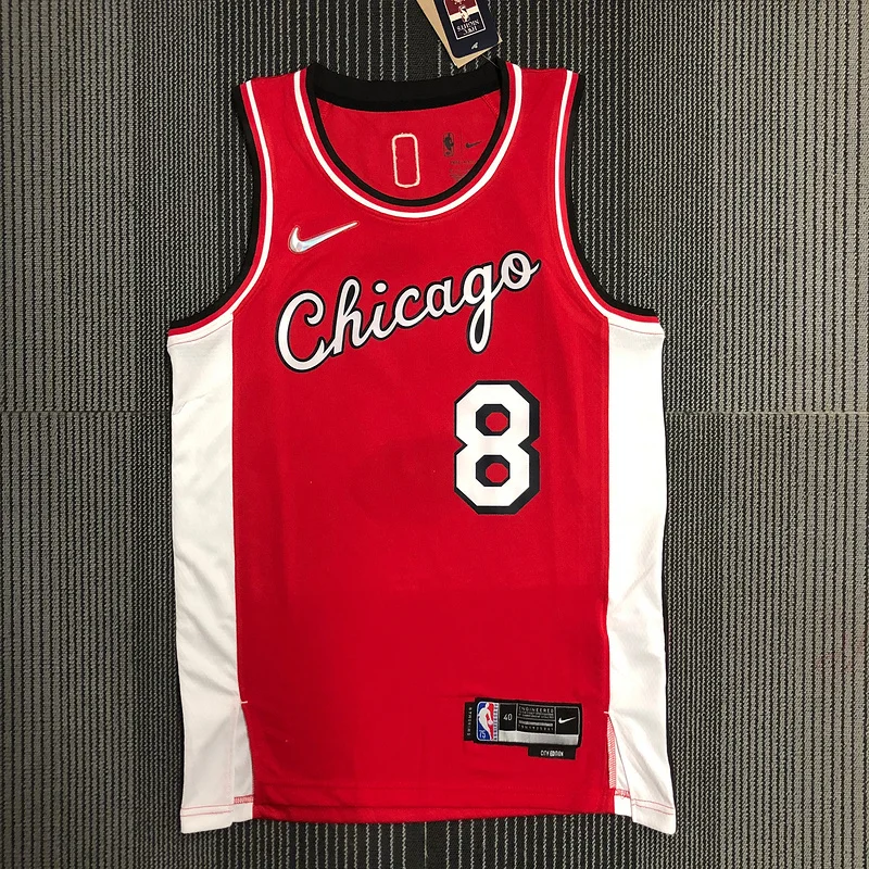 2022 Season NBA Chicago Bulls Basketball jersey City version #8 LAVINE