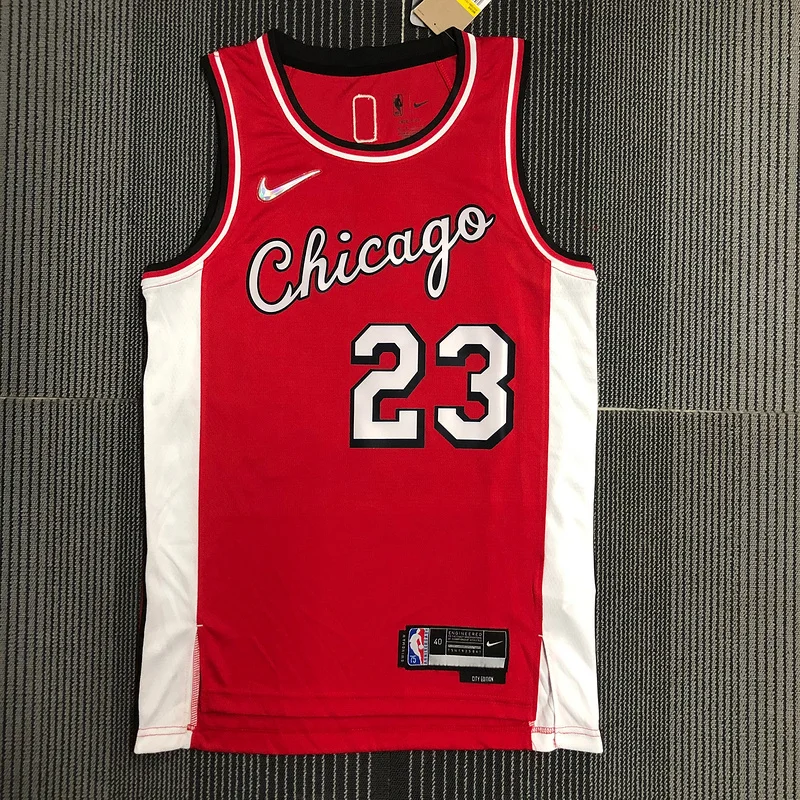 2022 Season NBA Chicago Bulls Basketball jersey City version #23 Jordan