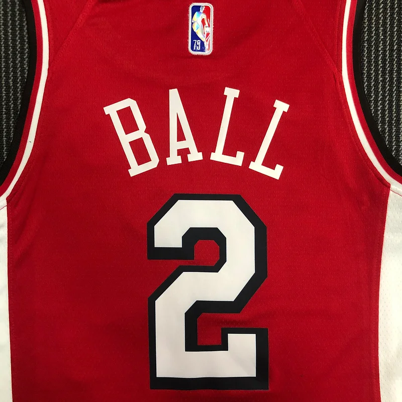 2022 Season NBA Chicago Bulls Basketball jersey City version #2 BALL