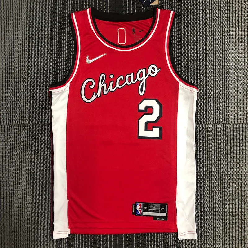 2022 Season NBA Chicago Bulls Basketball jersey City version #2 BALL