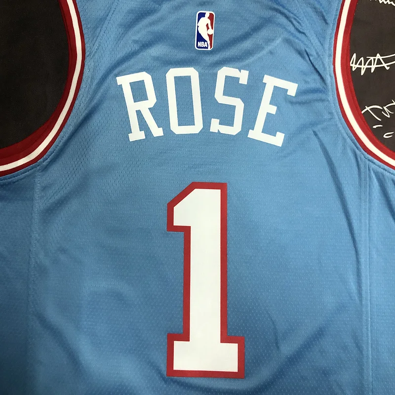 NBA Chicago Bulls Basketball jersey Blue #1 ROSE