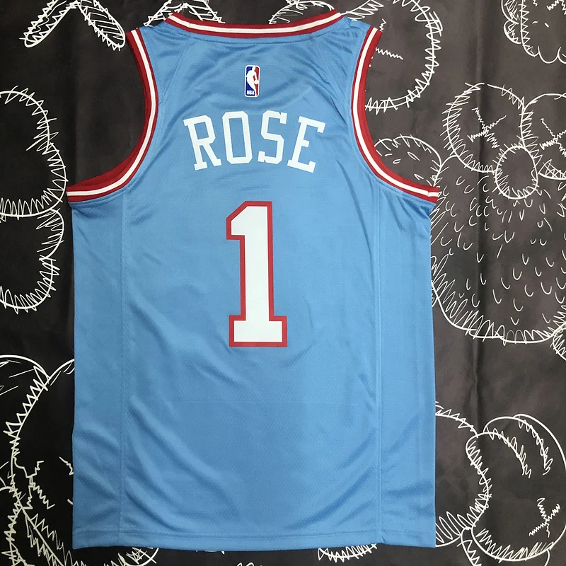 NBA Chicago Bulls Basketball jersey Blue #1 ROSE