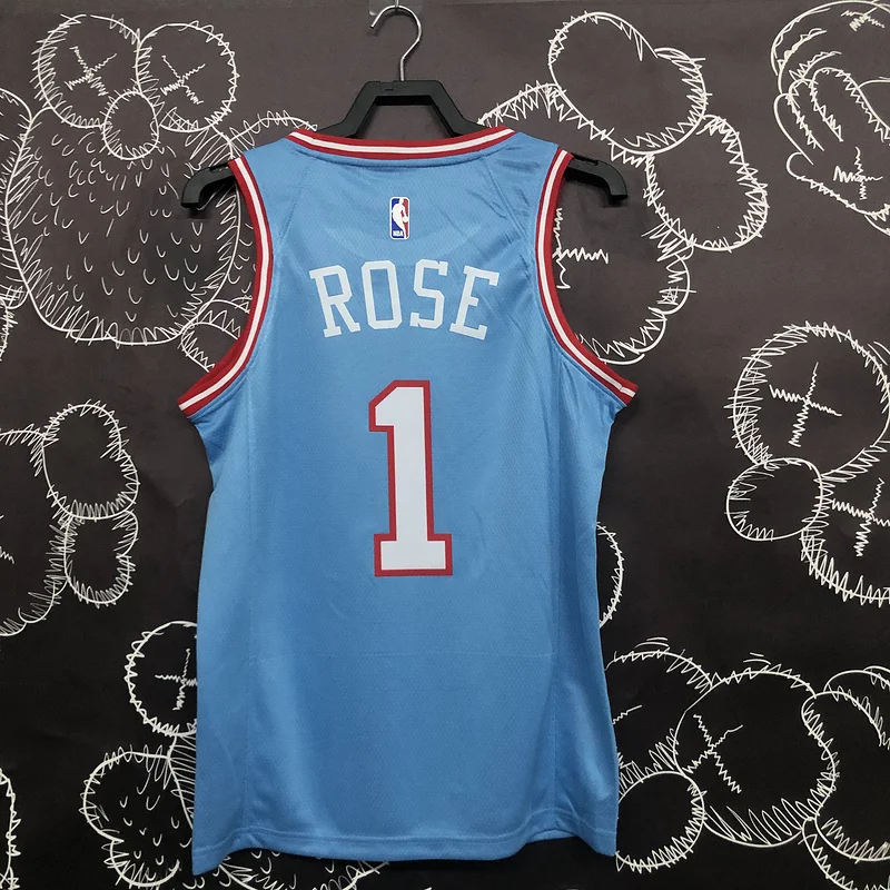 NBA Chicago Bulls Basketball jersey Blue #1 ROSE