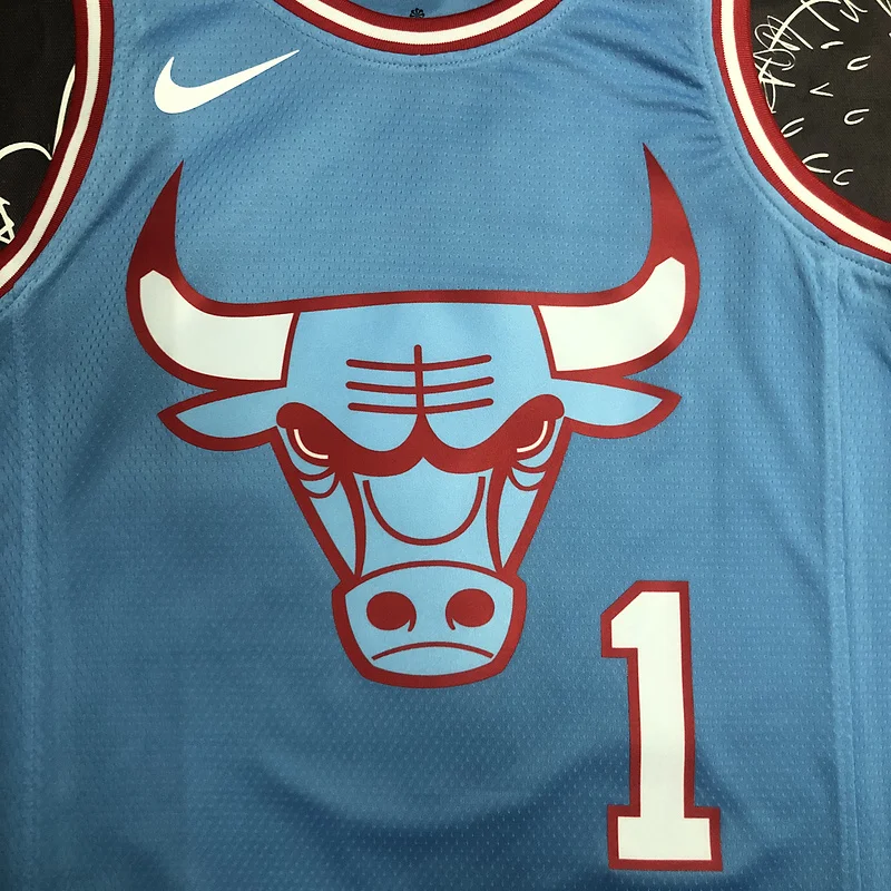 NBA Chicago Bulls Basketball jersey Blue #1 ROSE