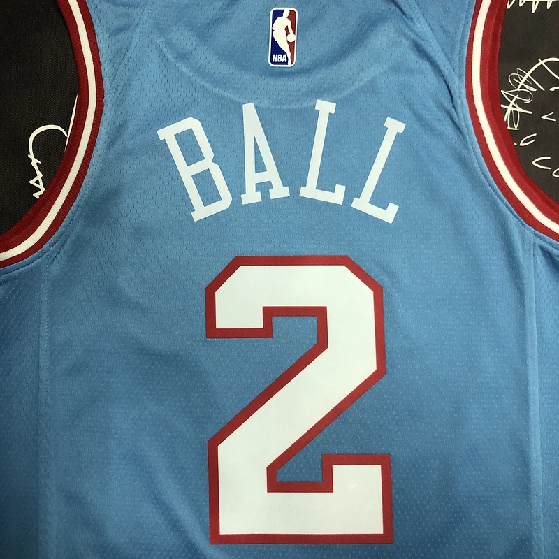 NBA Chicago Bulls Basketball jersey Blue #2 BALL