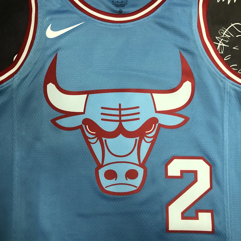 NBA Chicago Bulls Basketball jersey Blue #2 BALL