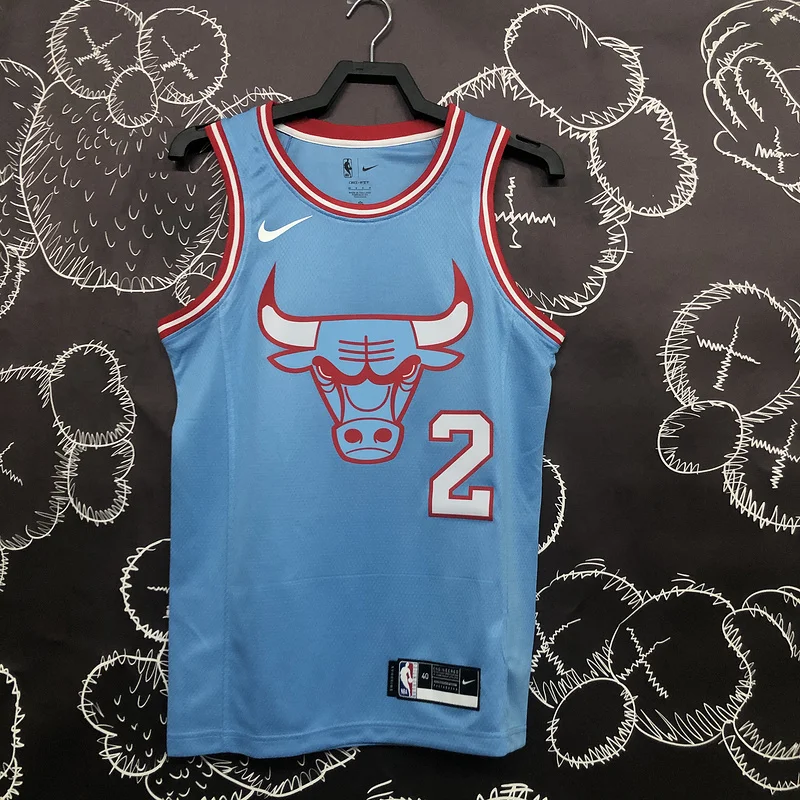 NBA Chicago Bulls Basketball jersey Blue #2 BALL